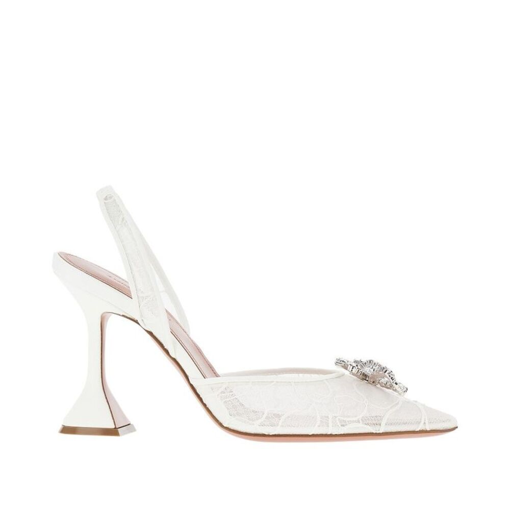 Amina Muaddi Women 'Rosie Sling' Lace Slingback Pumps